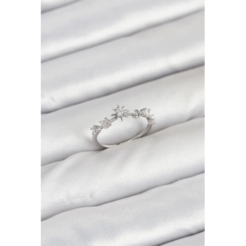 BFS Pirinç Gümüş Renk Manifest Kadın Yüzük