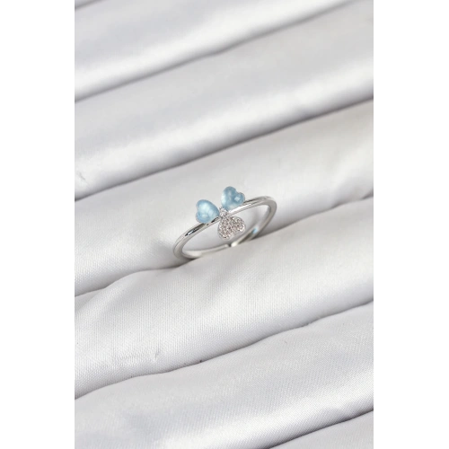 BFS Pirinç Gümüş Renk Yonca Model Kadın Yüzük