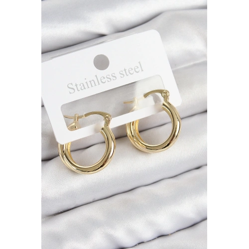 BFS Pirinç Halka Model Gold Renk Kadın Küpe