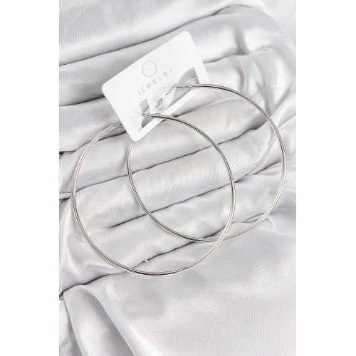 BFS Pirinç Halka Model Gümüş Renk Kadın Küpe