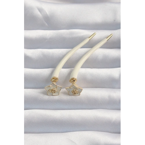 BFS Pirinç Krem Renk Botega Küpe