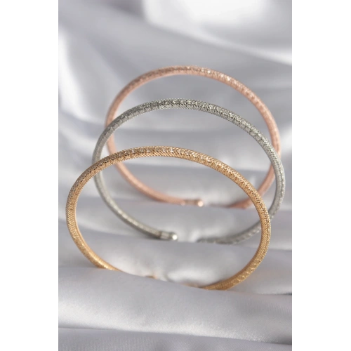 BFS Pirinç Mix Renk Hasır Model Zirkon Taş Detay Kadın Bileklik Seti