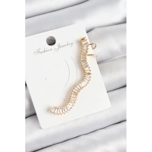 BFS Pirinç Su Yolu Model Gold Renk Sağ Kıkırdak Küpe