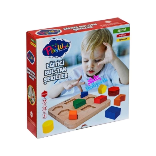 BFS  PlayWood Ahşap Eğitici Bul Tak Şekiller-389