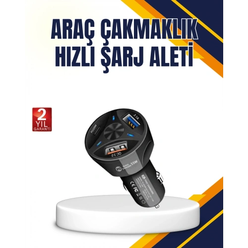 BFS Polygold Quick Charger 55W Araç Şarj Cihazı PD USB C Destekli