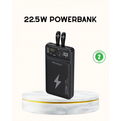 BFS Powerbank Hızlı Şarj 10000 mAh Dahili Kablo