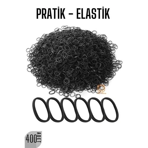 BFS Pratik Saç Lastik Toka 400 ADET SİYAH