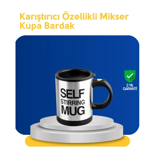 BFS Pratik ve Dayanıklı Termos Kupa | Tek Tuşla Otomatik Karıştırma