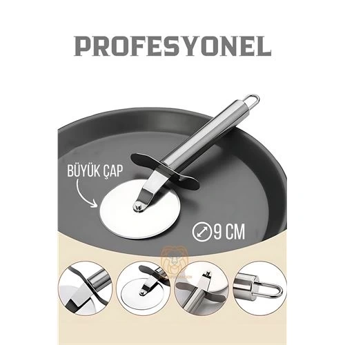 BFS  Profesyonel 9 cm Çelik Pizza Kesici Ignacio Design