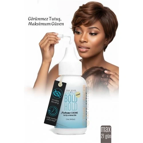 BFS Protez Saç Yapıştırıcı - Peruk ve Keratin Kaynak Saç İçin Görünmez ve Uzun Süreli Yapıştırıcı Bold Hold