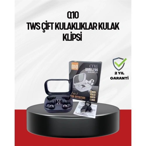 BFS Q10 Dokunmatik Bluetooth Kulaklık – 6 Saat Müzik, Çift Dil, Hızlı Şarj