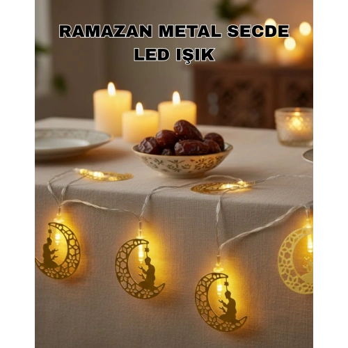 BFS Ramazan Temalı Ay İçinde Secde Eden Adam LED Peri Işığı