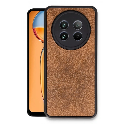 BFS  Realme 12 5G Kılıf Aras Deri Kapak - Taba