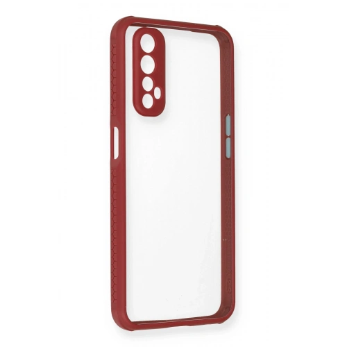 BFS  Realme 7 Kılıf Miami Şeffaf Silikon - Fuşya