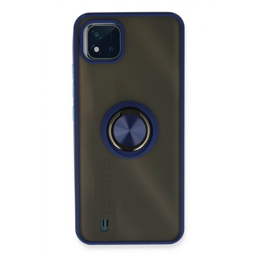 BFS  Realme C11 2021 Kılıf Montreal Yüzüklü Silikon Kapak - Lacivert