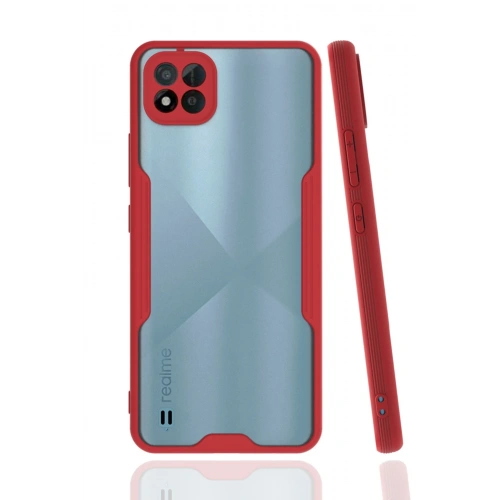 BFS  Realme C11 2021 Kılıf Platin Silikon - Kırmızı