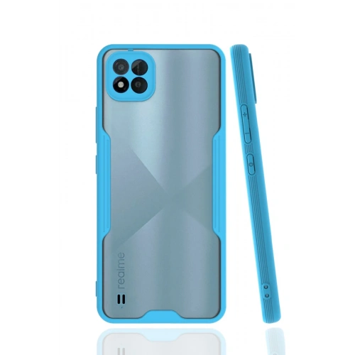 BFS  Realme C11 2021 Kılıf Platin Silikon - Mavi