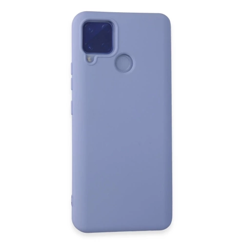 BFS Realme C15 Kılıf Nano içi Kadife Silikon - Lila