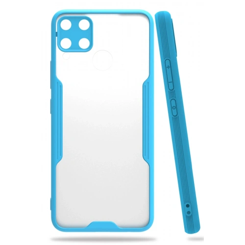 BFS  Realme C15 Kılıf Platin Silikon - Mavi