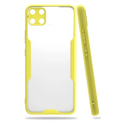 BFS  Realme C15 Kılıf Platin Silikon - Sarı