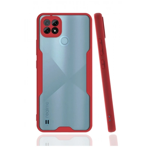 BFS  Realme C21 Kılıf Platin Silikon - Kırmızı