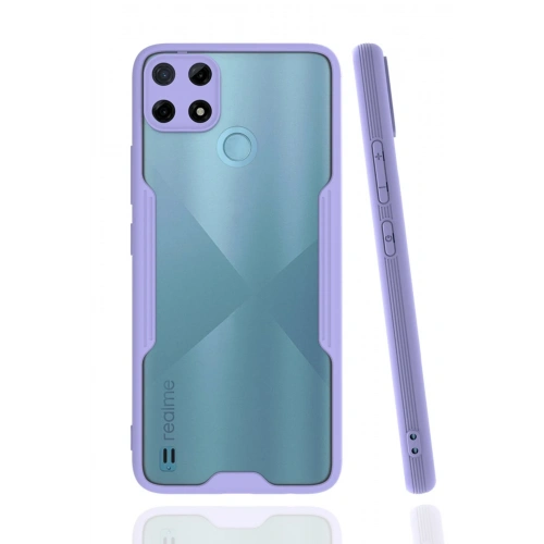 BFS  Realme C25Y Kılıf Platin Silikon - Lila