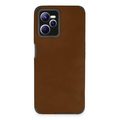 BFS  Realme C35 Kılıf Loop Deri Silikon - Kahverengi