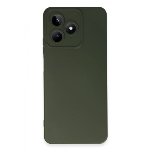 BFS  Realme C53 Kılıf Nano içi Kadife Silikon - Koyu Yeşil
