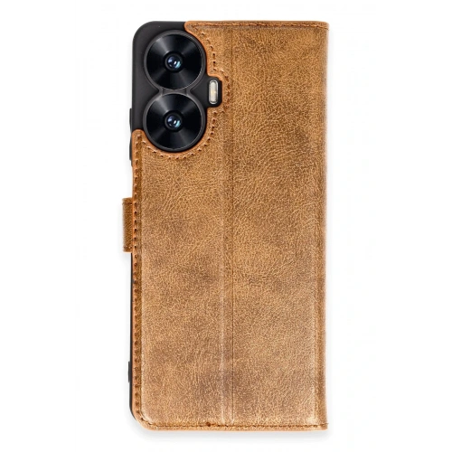 BFS  Realme C55 Kılıf Trend S Plus Kapaklı Kılıf - Taba