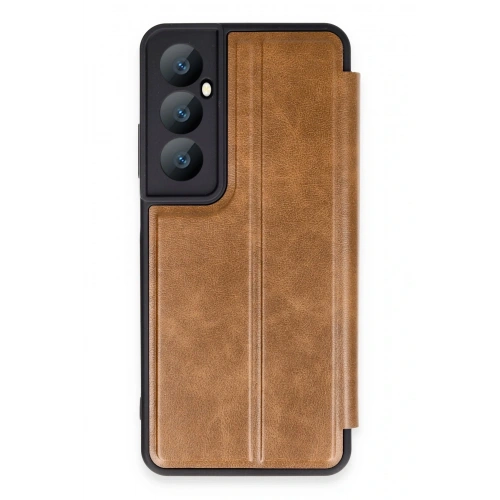 BFS  Realme C65 Kılıf Flip Cover - Taba