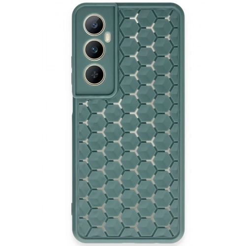 BFS  Realme C65 Kılıf Petek Silikon Kapak - Koyu Yeşil