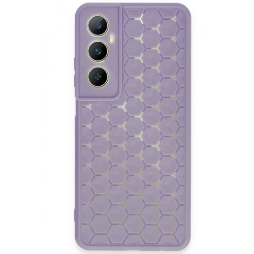 BFS  Realme C65 Kılıf Petek Silikon Kapak - Lila