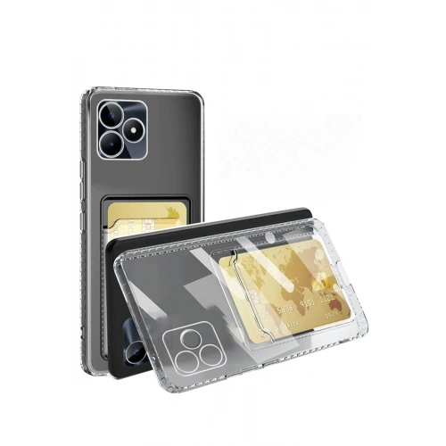 BFS  Realme Note 50 4G Kılıf Kart Şeffaf Silikon - Şeffaf