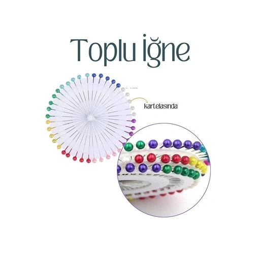 BFS Renkli Başlı Toplu İğne 40 Adet