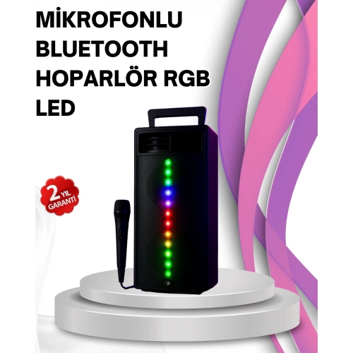 BFS Renkli Işıklı Bluetooth Hoparlör – Taşınabilir, Güçlü Ses Performansı
