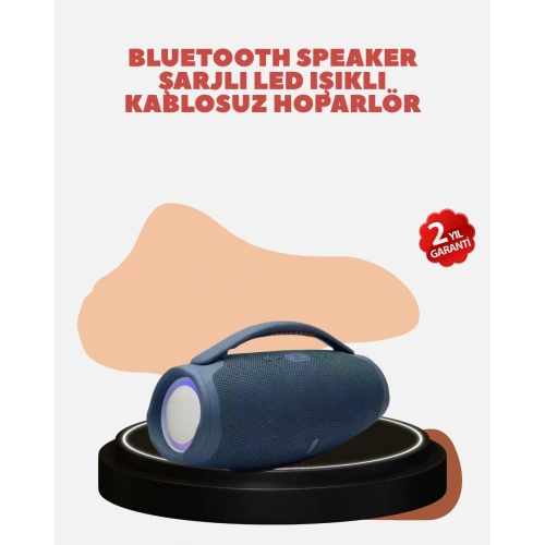 BFS Renkli LED Efektli Suya Dayanıklı Taşınabilir Kablosuz Hoparlör