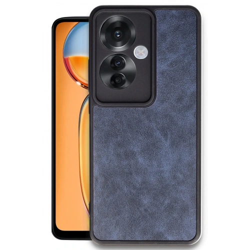 BFS   Reno 11F Kılıf Aras Deri Kapak - Lacivert