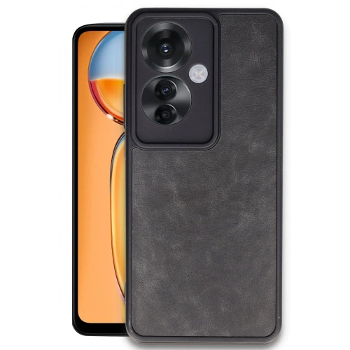 BFS   Reno 11F Kılıf Aras Deri Kapak - Siyah