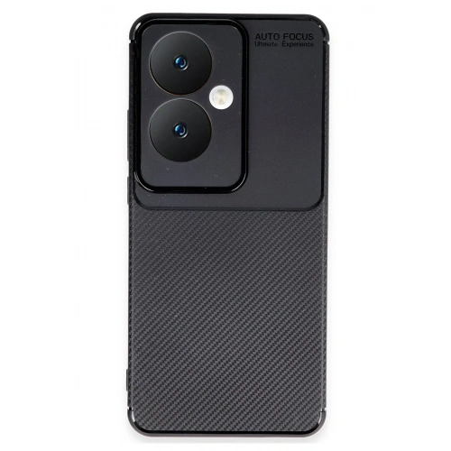 BFS   Reno 11F Kılıf Auto Focus Karbon Kapak - Siyah