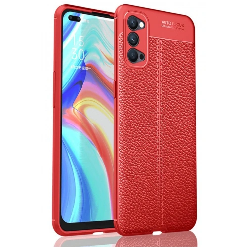 BFS   Reno 4 Pro Kılıf Auto Focus Kapak - Kırmızı