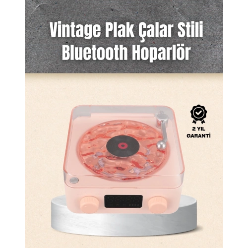 BFS Retro Bluetooth Hoparlör – Yumuşak Gece Lambası ve Saat Göstergeli