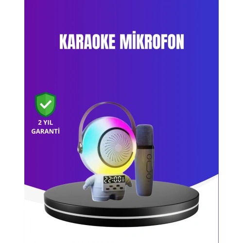BFS RGB Işıklı Astronot Bluetooth Hoparlör Karaoke Mikrofonlu