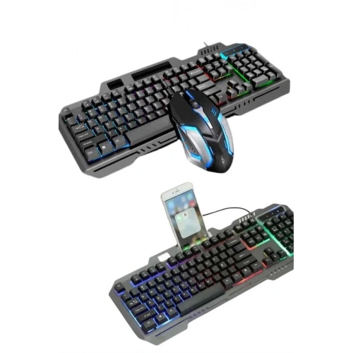 BFS RGB Işıklı Gaming Oyuncu Klavye Q Klavye Mouse Hediyeli