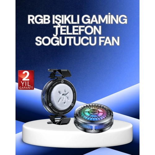 BFS RGB Işıklı Telefon Soğutucu Fan Gaming Cooler Süper Hızlı Soğutma