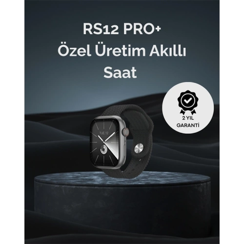 BFS RS12 PRO+ 2025 Serisi Uzun Şarj Süreli Garantili Full Ekranlı Özel Üretim Akıllı Saat – 2GB Hafıza, AMOLED, GPS, Sesli Arama