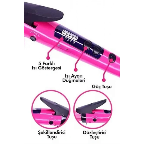 BFS Saç Düzleştirici Şekillendirici Saç Maşası İkili Şekillendirici Isı Ayarlı