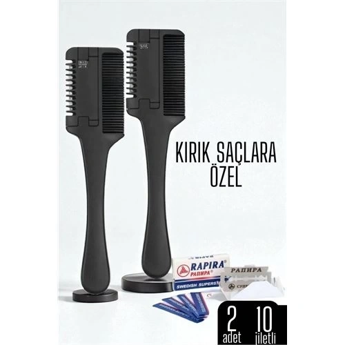 BFS  Saç İnceltme ve Şekillendirme Tarağı Çift Fonksiyonlu Saç Kırığı İçin Saç İncelten Jiletli Tarak