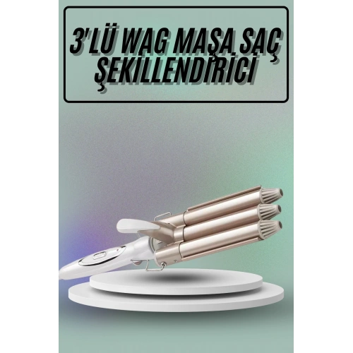 BFS Saç Şekillendirici Wag Maşa Üçlü Yüksek Isı Ayarlı Seramik Kaplama