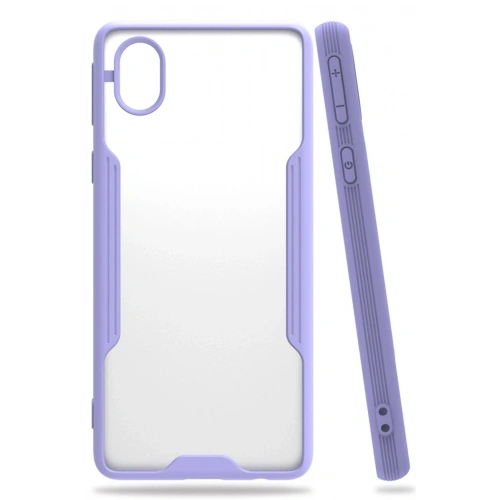 BFS  Samsung Galaxy A01 Core Kılıf Platin Silikon - Lila