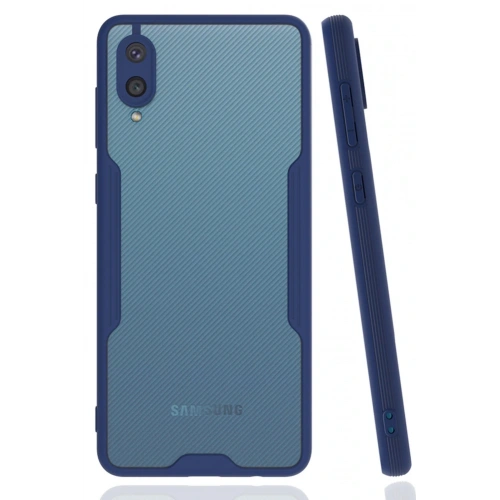BFS  Samsung Galaxy A02 Kılıf Platin Silikon - Lacivert